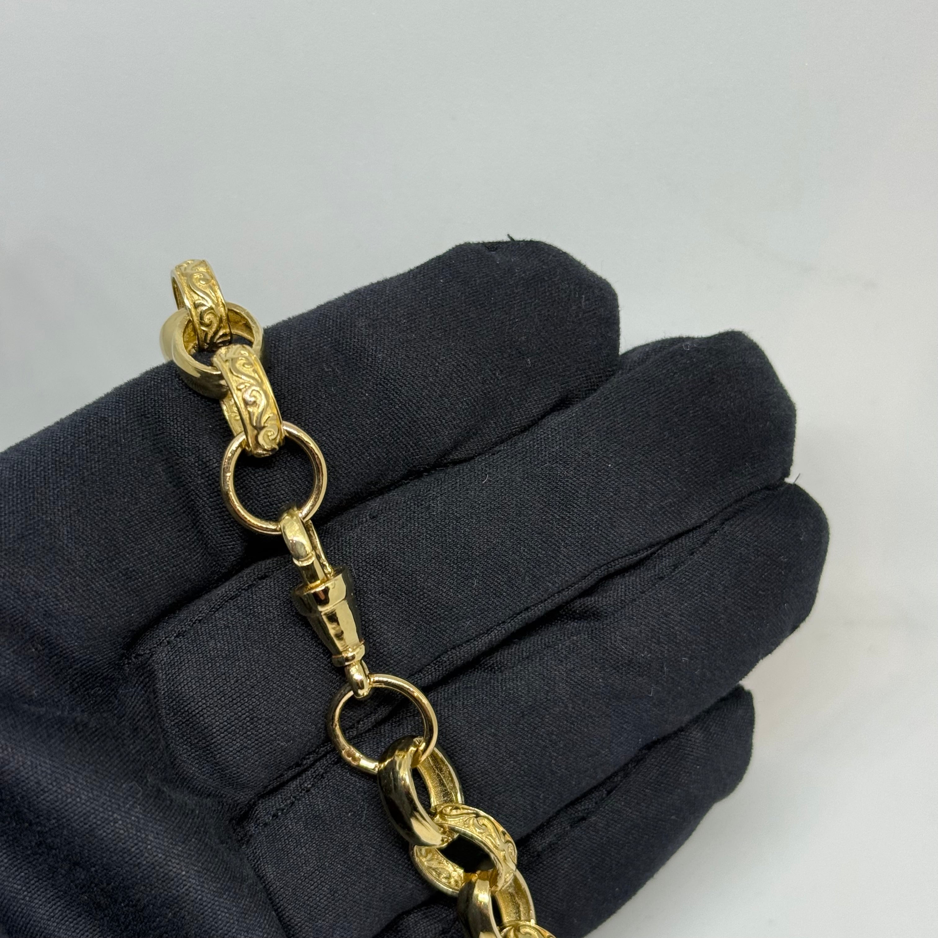 9ct Half Pattern Belcher Chain Bracelet