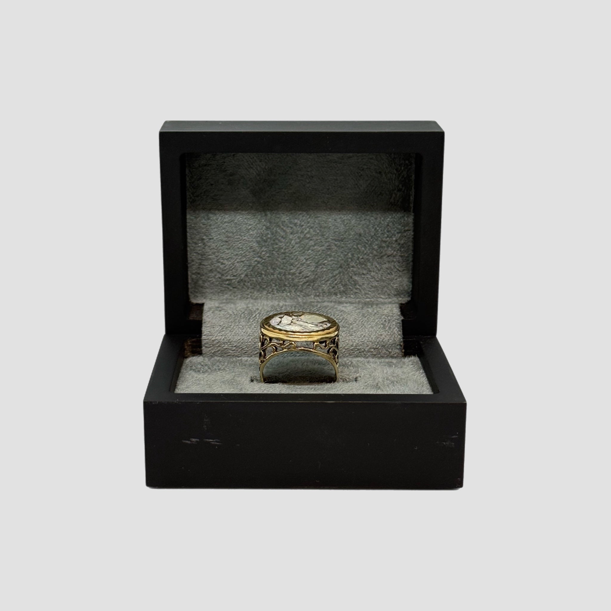 9ct Stone 1/10 Krugerrand Ring