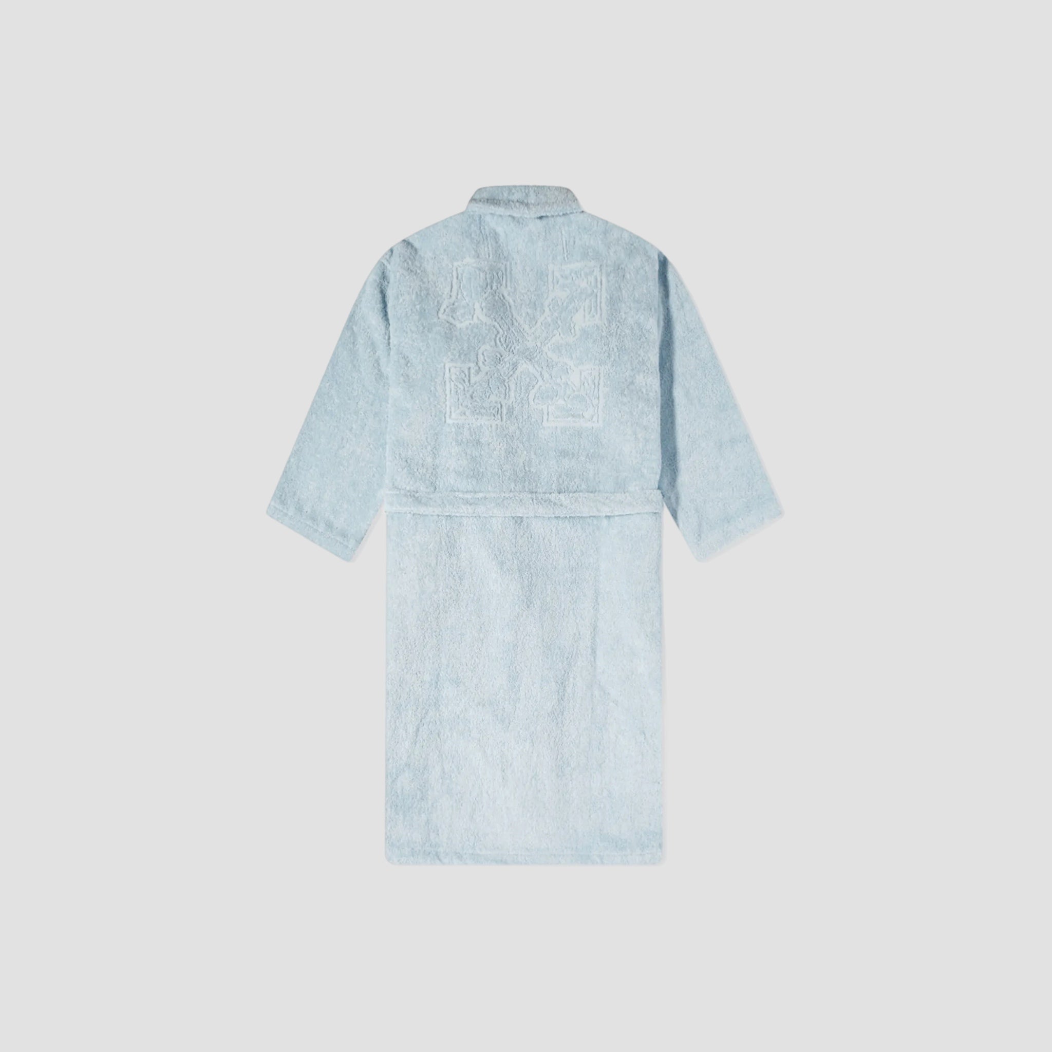 Off-White Arrow Leaves Logo Bathrobe Baby Blue