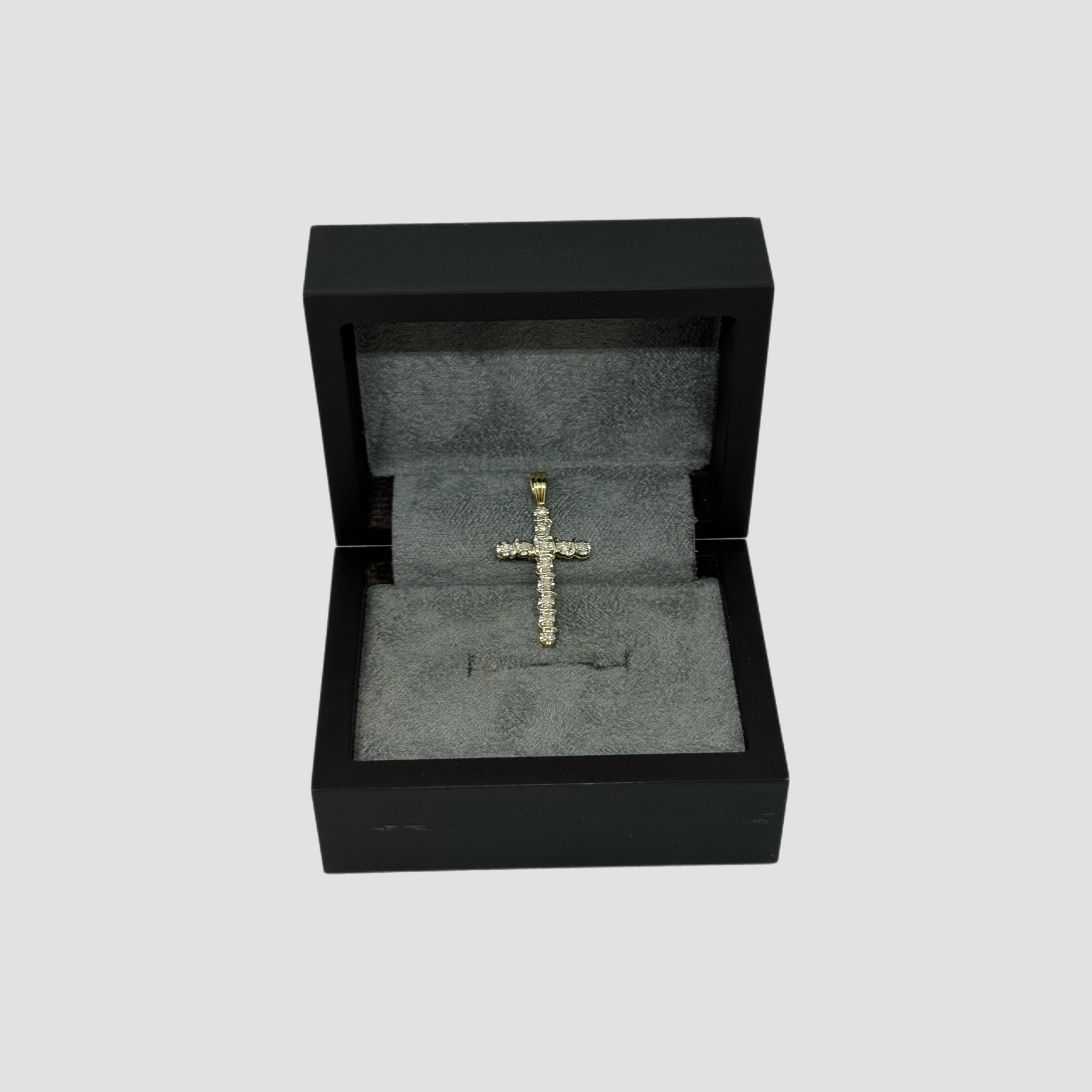 9ct Diamond Cross Pendant
