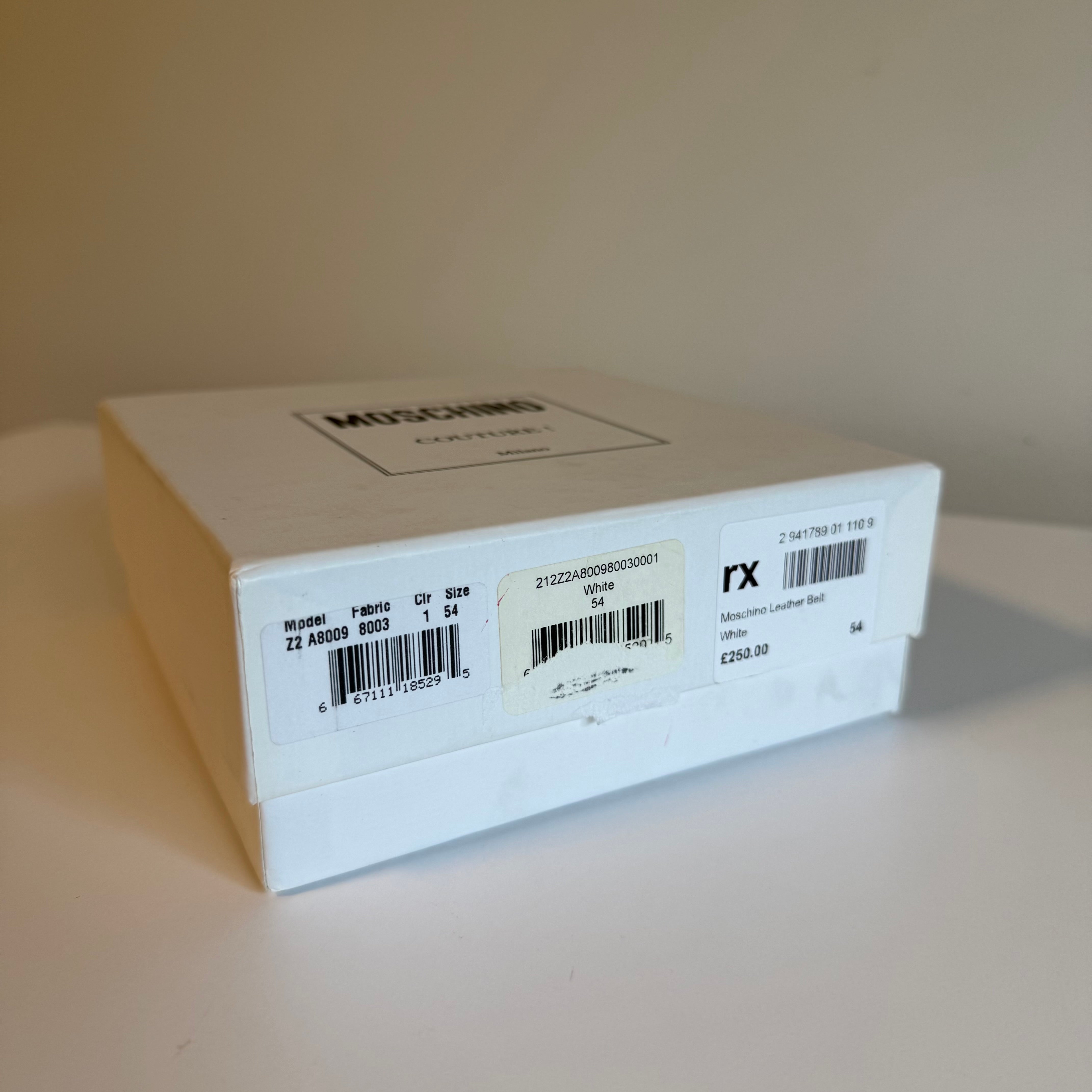 Moschino Leather Belt Size 54
