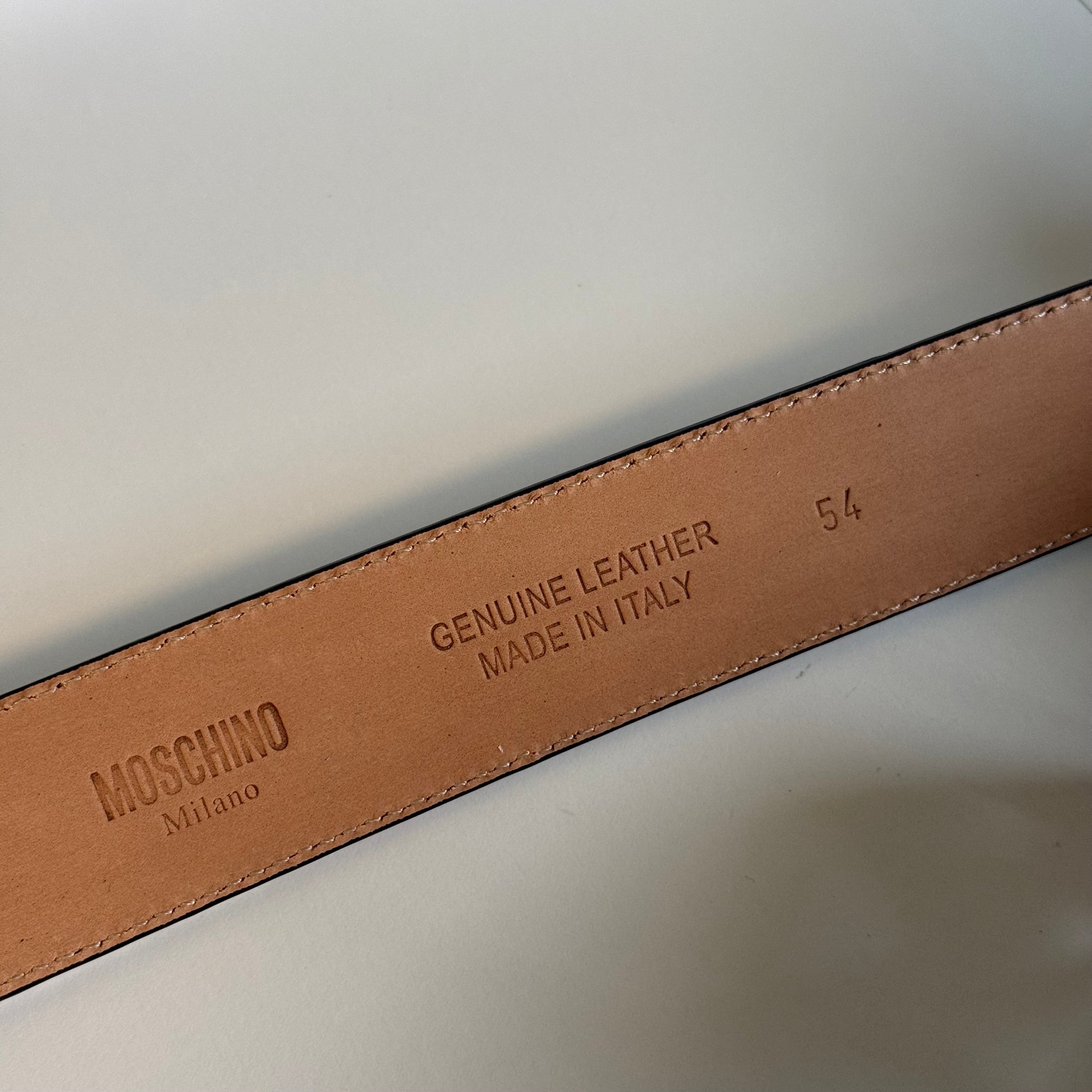 Moschino Leather Belt Size 54