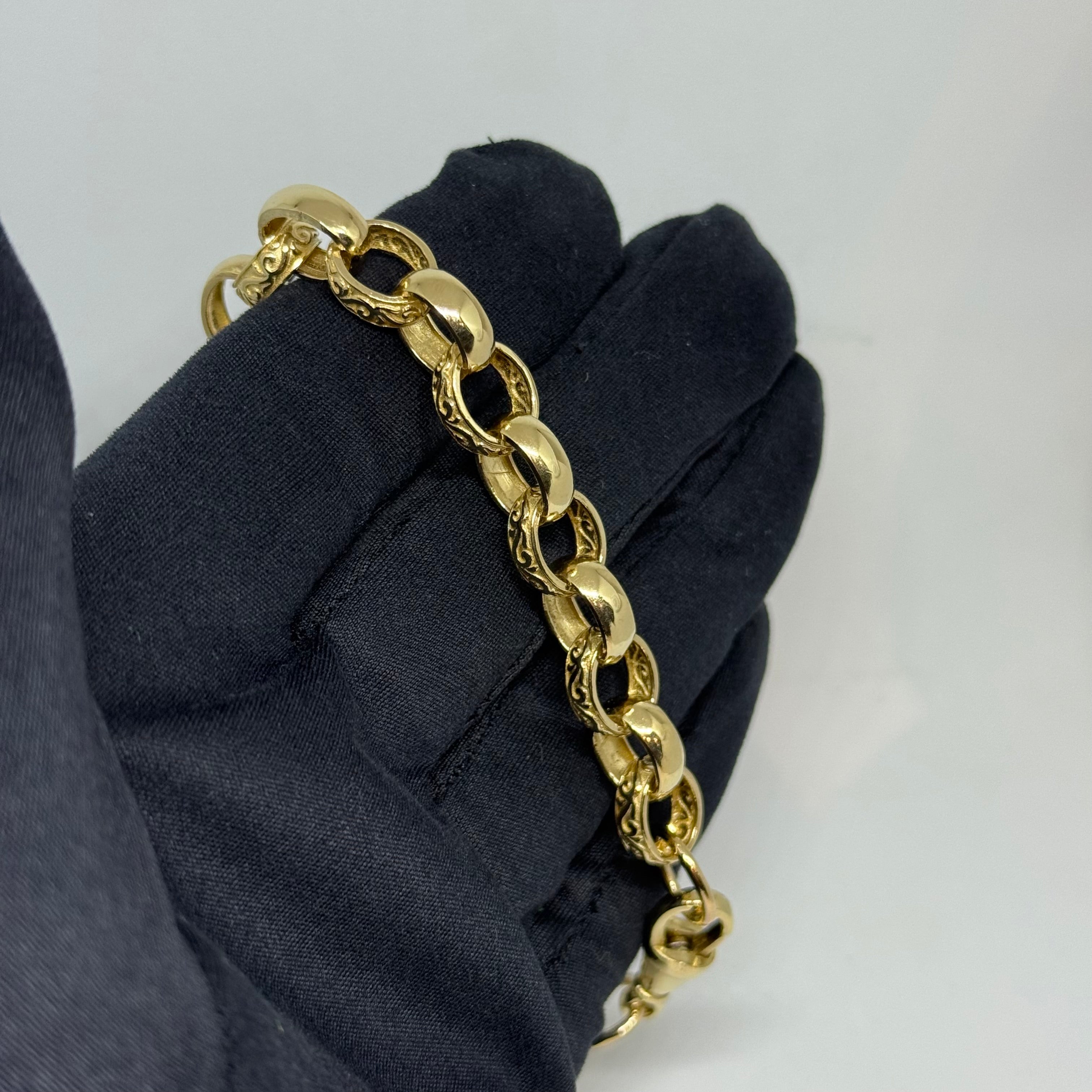 9ct Half Pattern Belcher Chain Bracelet
