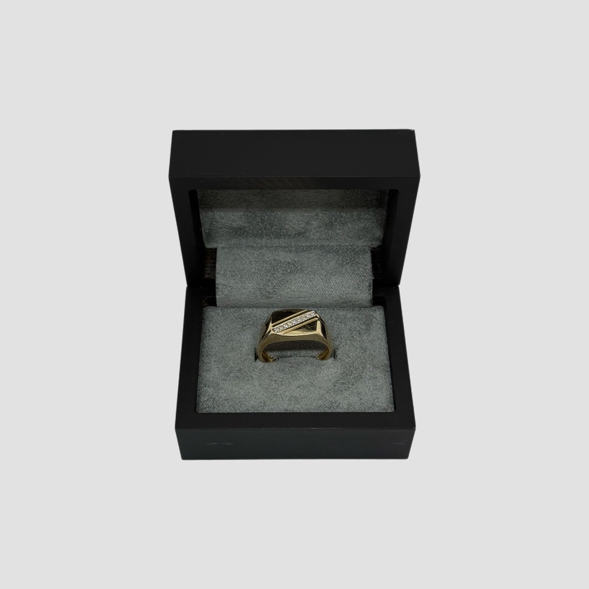 Diamond Set Signet Ring