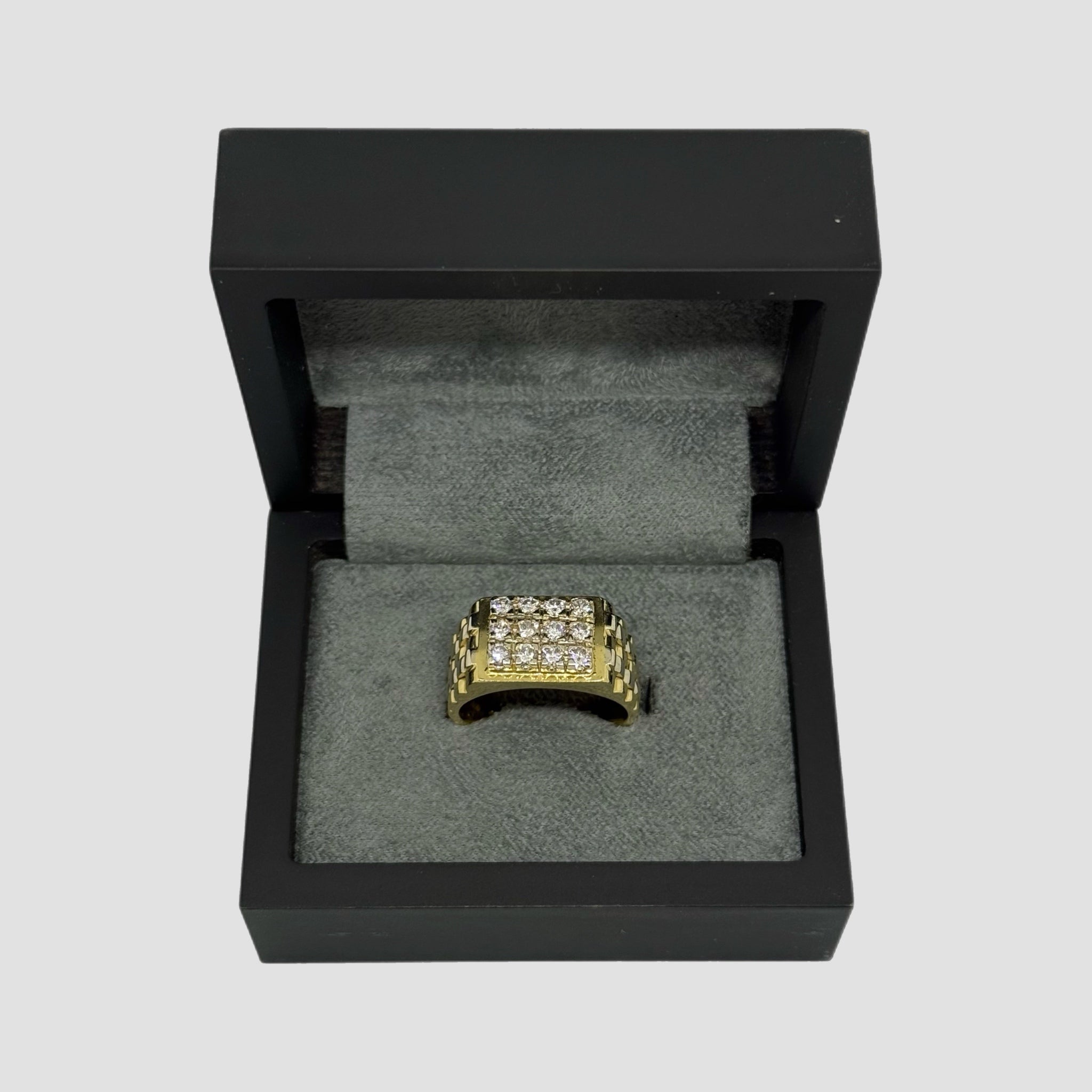 18ct Diamond Rolex Style Signet Ring