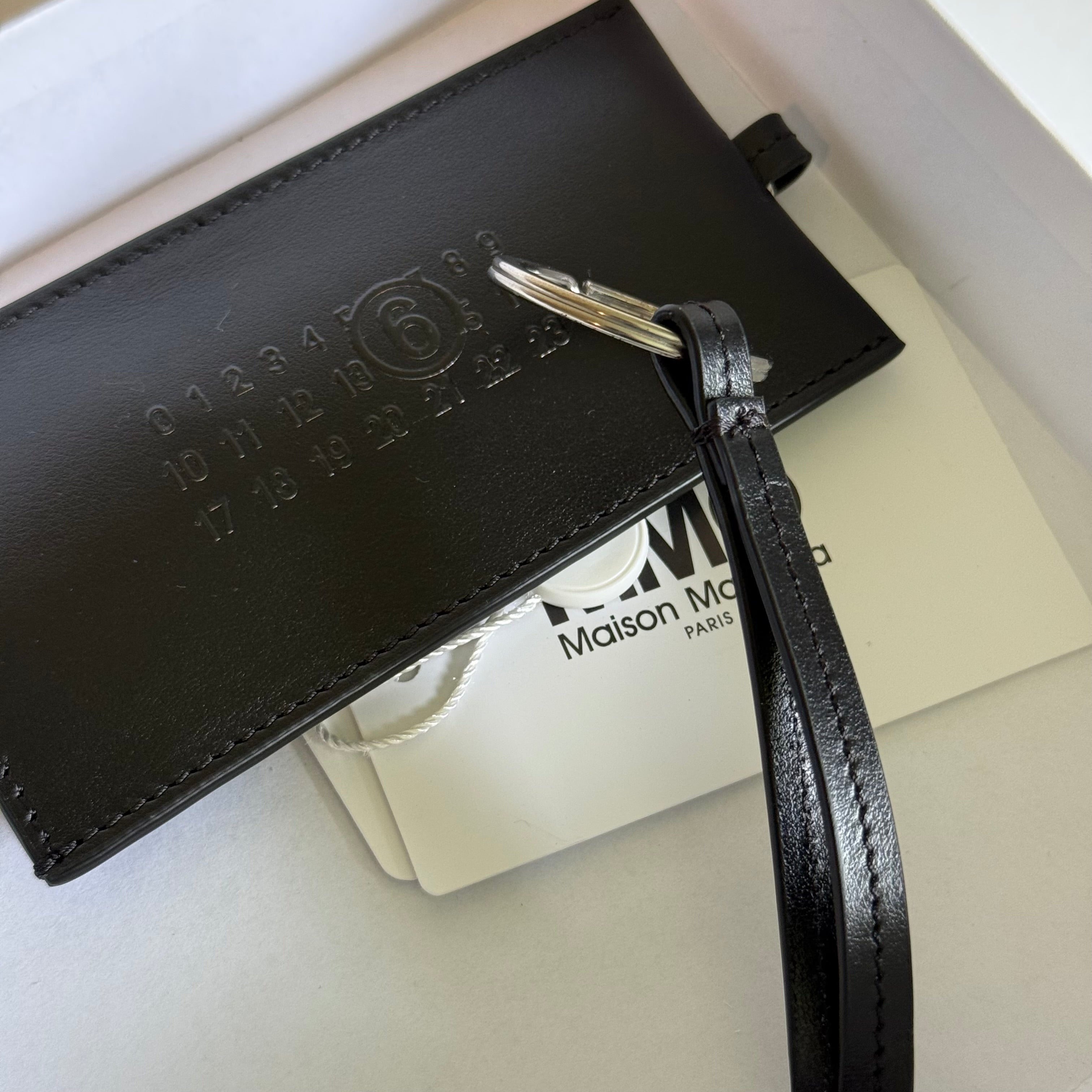 MM6 Maison Margiela Leather Key Tag Holder