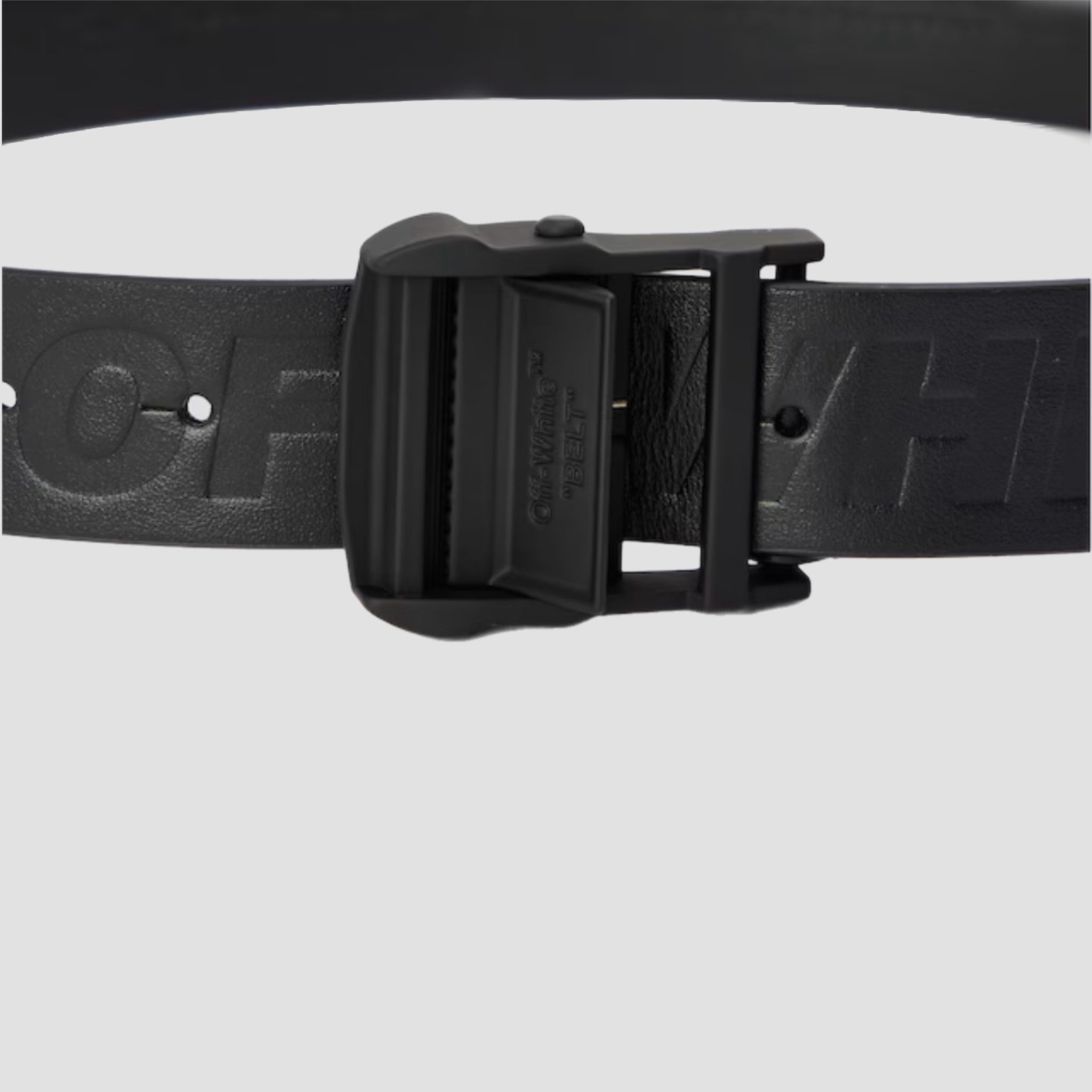 Off-White Black Leather Industrial Belt