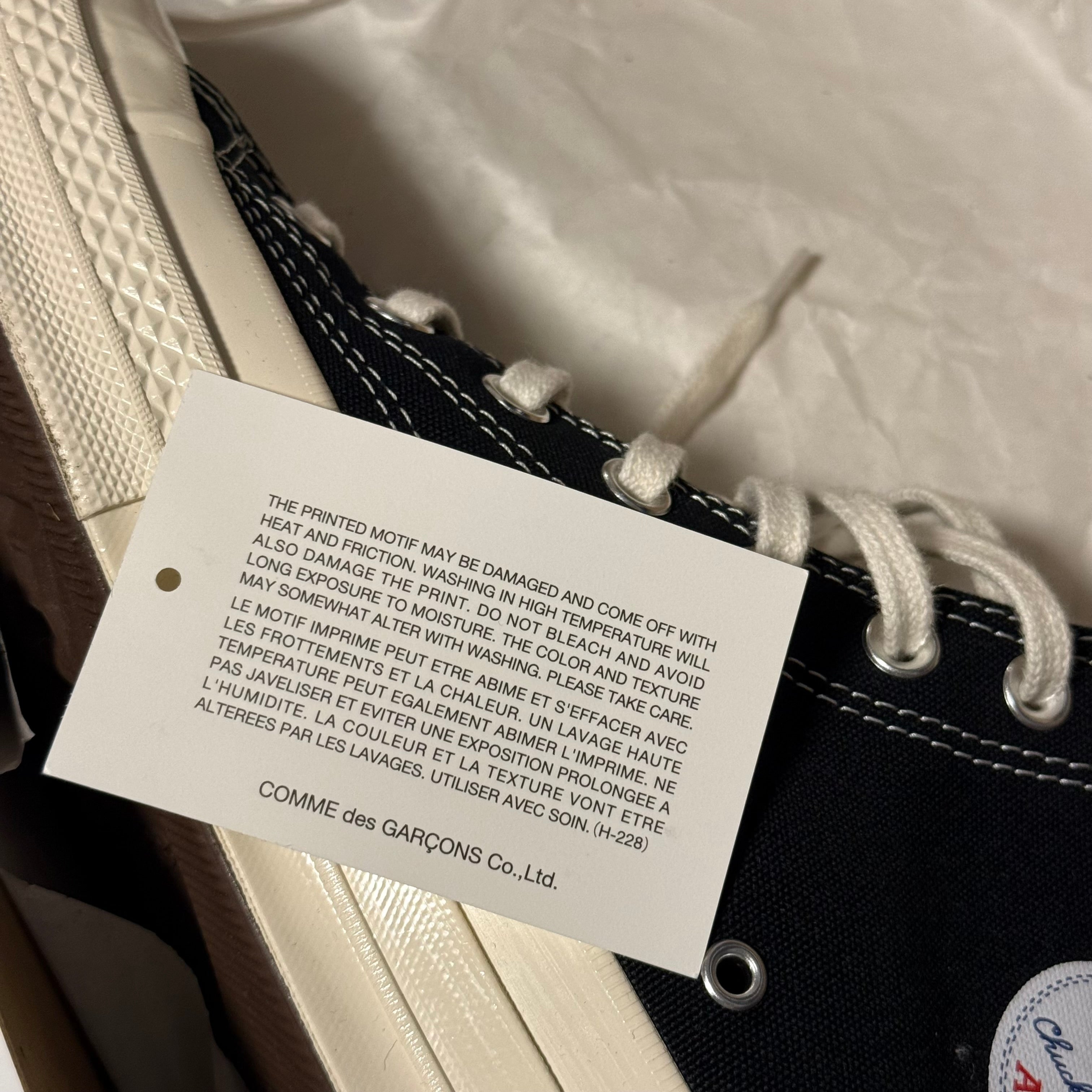 Converse Chuck Taylor Hi x CDG Comme des Garcons Black Sneakers