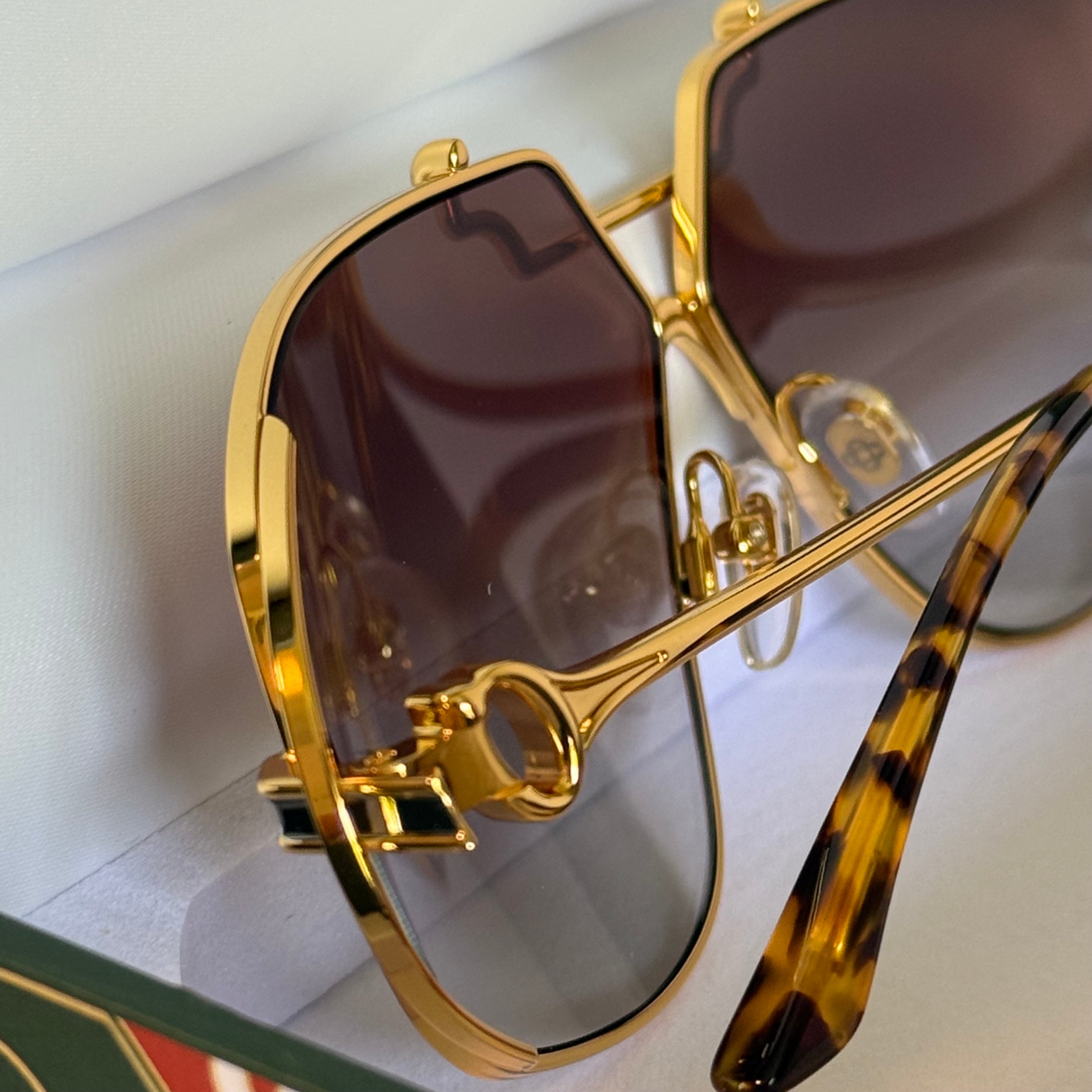 Casablanca Stainless Steel Aviator Sunglasses