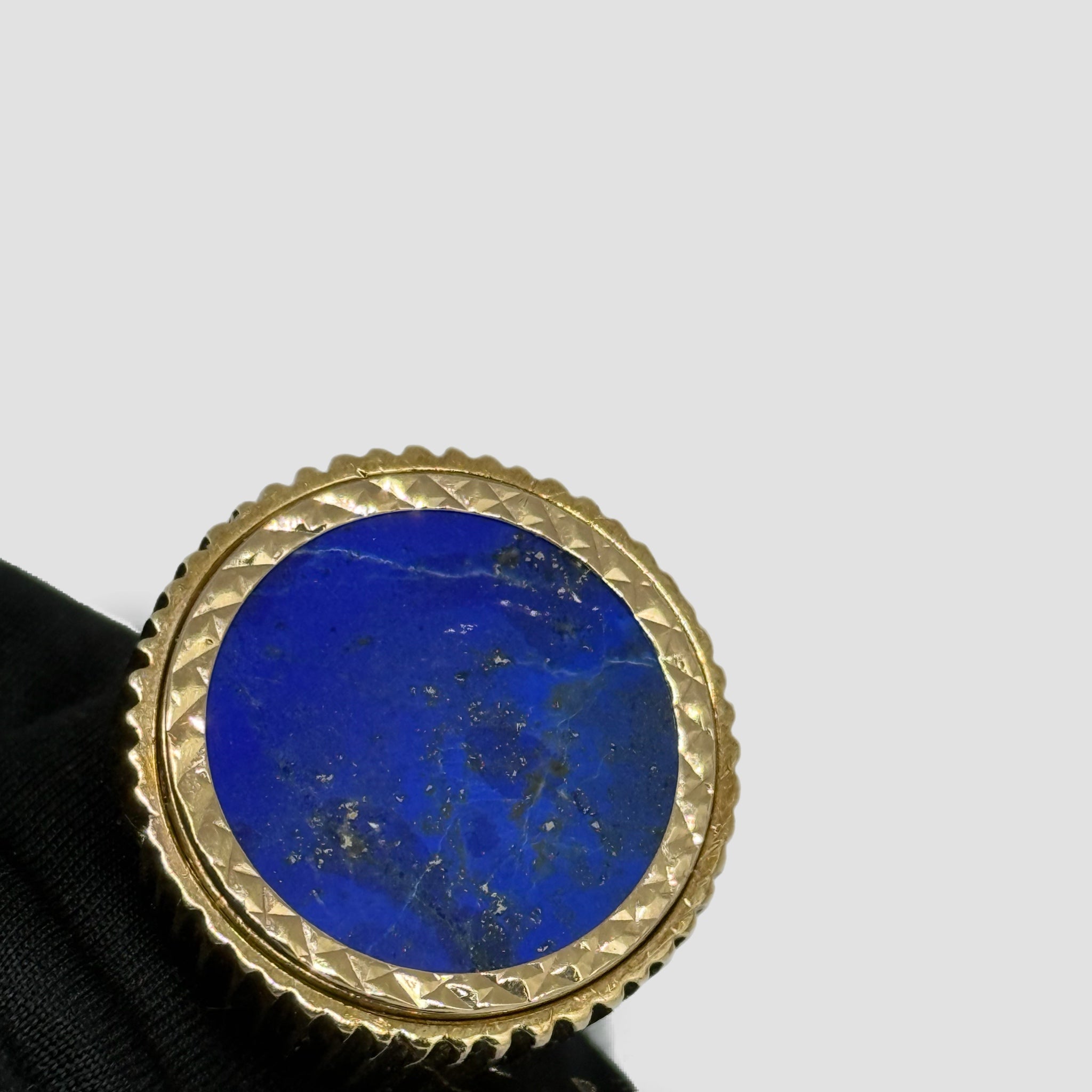 9ct Lapis Lazuli Full Sovereign Ring