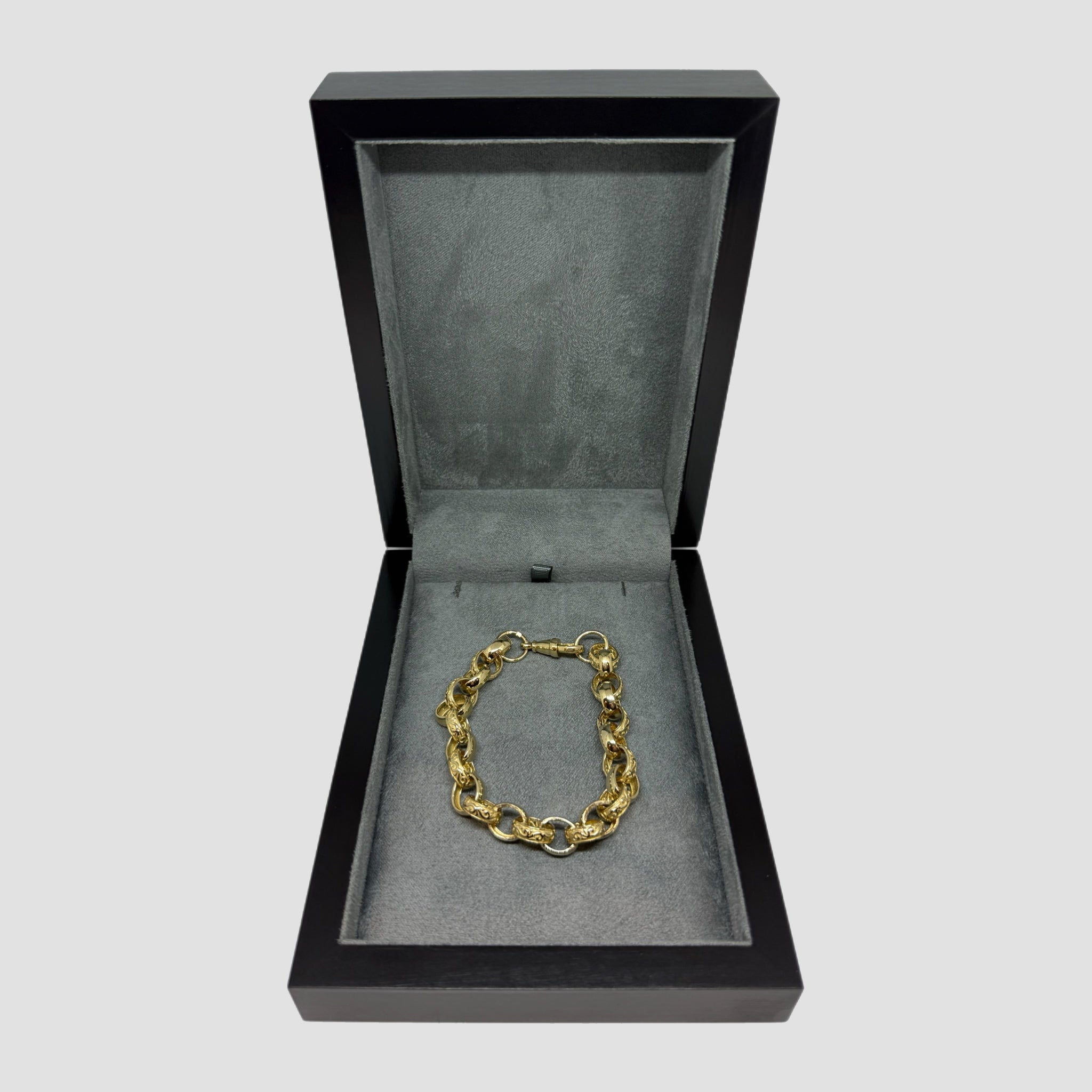 9ct Half Pattern Belcher Chain Bracelet