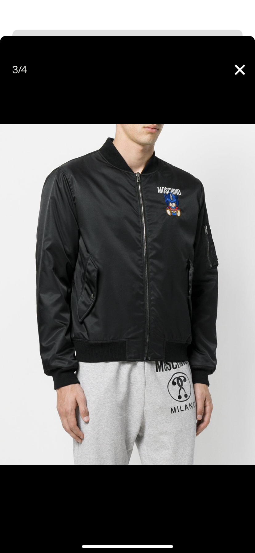 Moschino Couture Transformers Bear Bomber Jacket - Original Allure