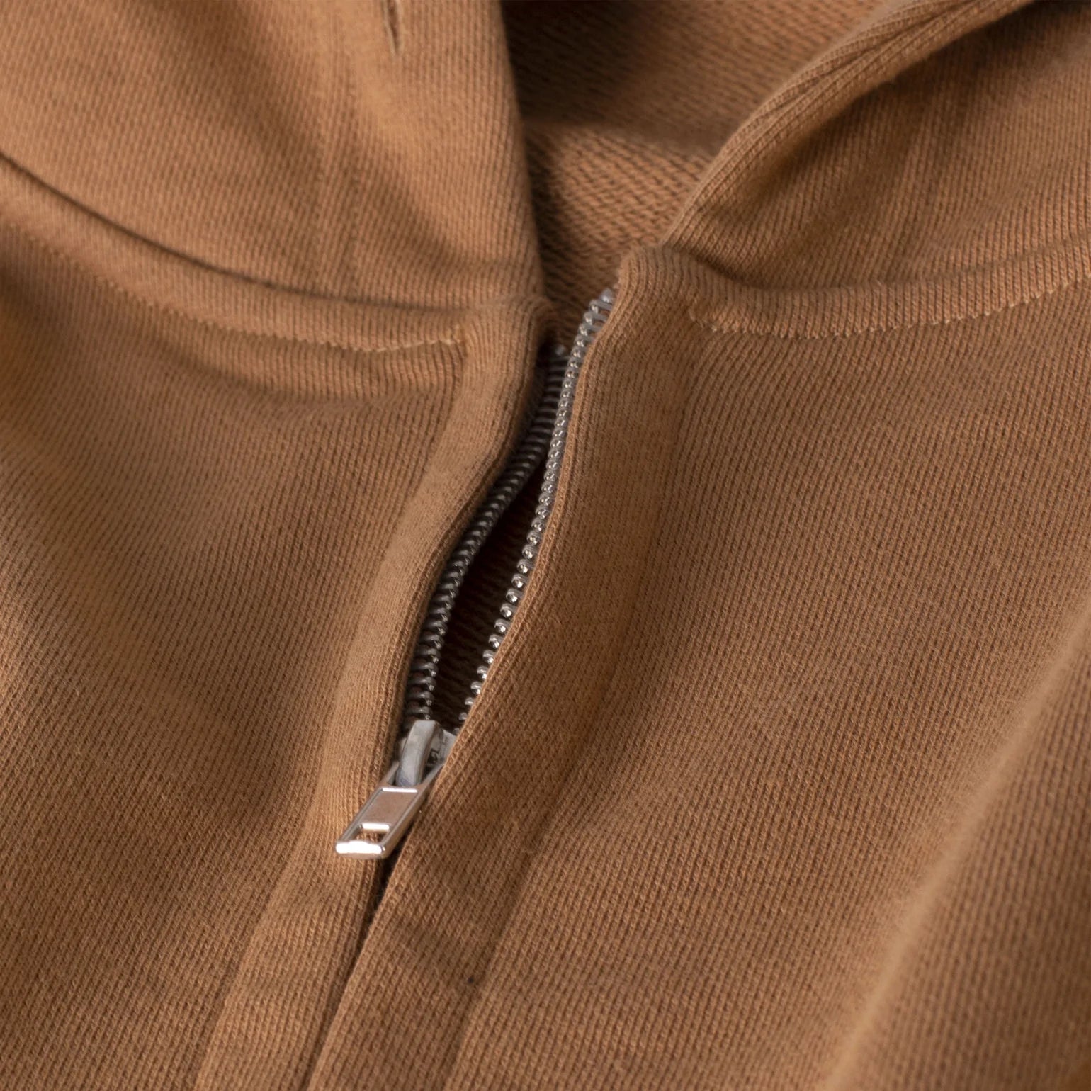 Camel Oversized Zipped Hoodie Original Allure